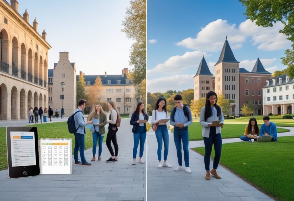 Differences between College in Europe vs US