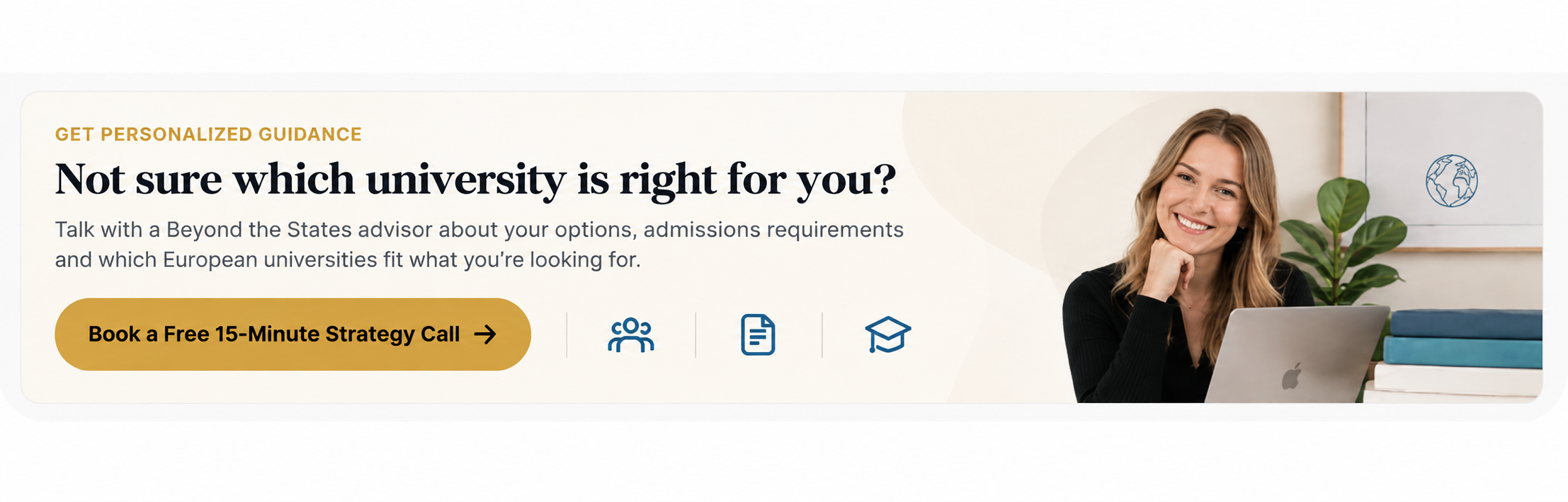 Book a free 15-minute college admissions strategy call with Beyond the States